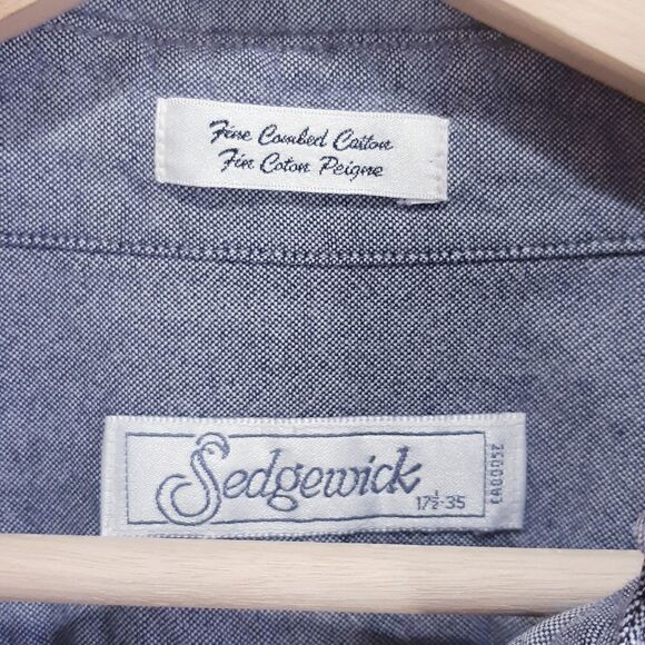 Sedgewick 100% Cotton Gray Button Down Shirt - Picture 4 of 10